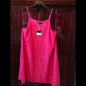 Kaari Blue NWT Hot Pink Lace Summer Dress size L